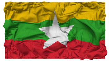 Myanmar, Burma Flag Waves with Realistic Bump Texture, Flag Background, 3D Rendering png