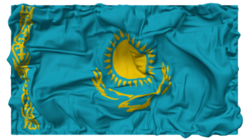 Kazakhstan Flag Waves with Realistic Bump Texture, Flag Background, 3D Rendering png