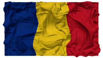 Rumania bandera olas con realista bache textura, bandera fondo, 3d representación png