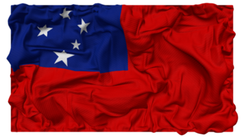 samoa bandeira ondas com realista colisão textura, bandeira fundo, 3d Renderização png