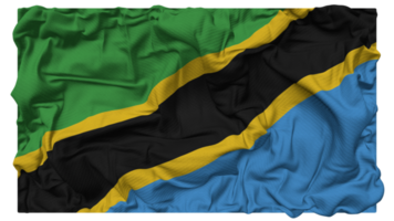 tanzania flagga vågor med realistisk stöta textur, flagga bakgrund, 3d tolkning png