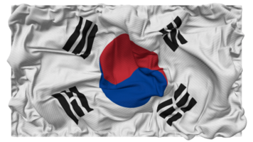 South Korea Flag Waves with Realistic Bump Texture, Flag Background, 3D Rendering png