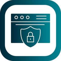 Website Security Vector Icon Design