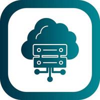 diseño de icono de vector de computación en la nube