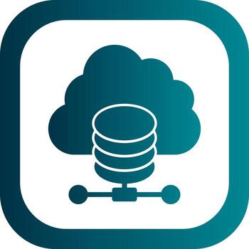 Cloud Database Vector Icon Design