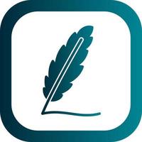 Writing Feather Vector Icon Design