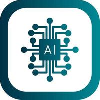 Artificial Intelligence Vector Icon Design