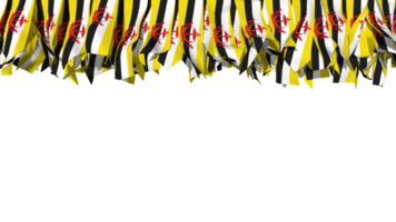 Brunei Flag Different Shapes of Cloth Stripe Hanging From Top, Independence Day, 3D Rendering png