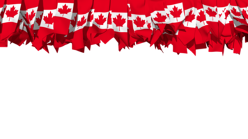 Canadá bandera diferente formas de paño raya colgando desde arriba, independencia día, 3d representación png