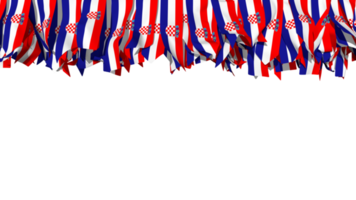 Croatia Flag Different Shapes of Cloth Stripe Hanging From Top, Independence Day, 3D Rendering png