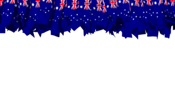 Australia Flag Different Shapes of Cloth Stripe Hanging From Top, Independence Day, 3D Rendering png