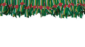 Dominica Flag Different Shapes of Cloth Stripe Hanging From Top, Independence Day, 3D Rendering png