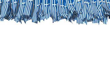 Greece Flag Different Shapes of Cloth Stripe Hanging From Top, Independence Day, 3D Rendering png