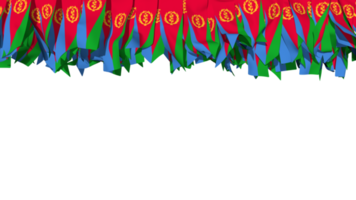 Eritrea Flag Different Shapes of Cloth Stripe Hanging From Top, Independence Day, 3D Rendering png