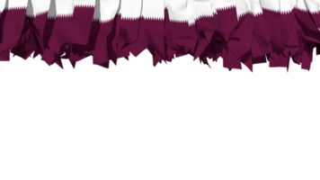 Qatar Flag Different Shapes of Cloth Stripe Hanging From Top, Independence Day, 3D Rendering png