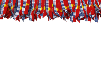 Kiribati Flag Different Shapes of Cloth Stripe Hanging From Top, Independence Day, 3D Rendering png