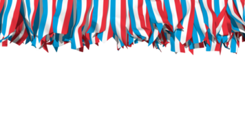 Luxembourg Flag Different Shapes of Cloth Stripe Hanging From Top, Independence Day, 3D Rendering png