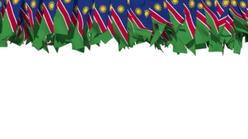 Namibia Flag Different Shapes of Cloth Stripe Hanging From Top, Independence Day, 3D Rendering png