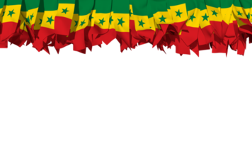 Sénégal drapeau différent formes de tissu Bande pendaison de haut, indépendance jour, 3d le rendu png