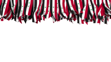 Syrian Arab Republic Flag Different Shapes of Cloth Stripe Hanging From Top, Independence Day, 3D Rendering png