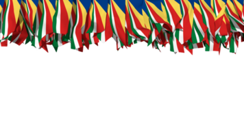 Seychelles Flag Different Shapes of Cloth Stripe Hanging From Top, Independence Day, 3D Rendering png