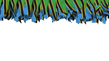 Tanzania Flag Different Shapes of Cloth Stripe Hanging From Top, Independence Day, 3D Rendering png