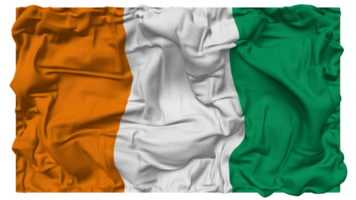 Ivory Coast Flag Waves with Realistic Bump Texture, Flag Background, 3D Rendering png