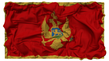 montenegro bandera olas con realista bache textura, bandera fondo, 3d representación png