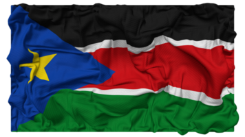 sul Sudão bandeira ondas com realista colisão textura, bandeira fundo, 3d Renderização png