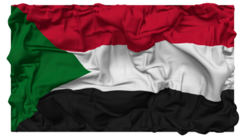 Sudan Flagge Wellen mit realistisch stoßen Textur, Flagge Hintergrund, 3d Rendern png