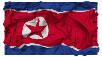 norte Corea bandera olas con realista bache textura, bandera fondo, 3d representación png