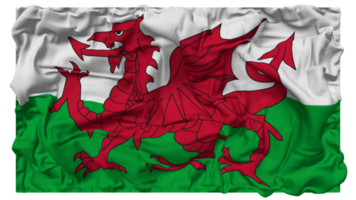 Wales Flagge Wellen mit realistisch stoßen Textur, Flagge Hintergrund, 3d Rendern png