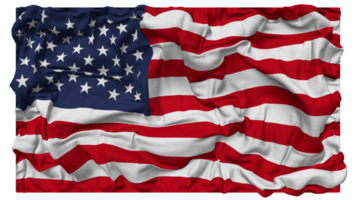 unido estados de America bandera olas con realista bache textura, bandera fondo, 3d representación png