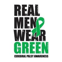 Cerebral Palsy Awareness, Green Ribbon vector