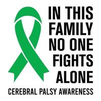 Cerebral Palsy Awareness, Green Ribbon vector