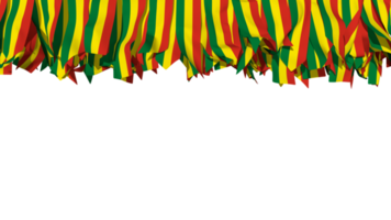 Bolivia Flag Different Shapes of Cloth Stripe Hanging From Top, Independence Day, 3D Rendering png