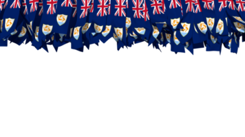 Anguilla Flag Different Shapes of Cloth Stripe Hanging From Top, Independence Day, 3D Rendering png