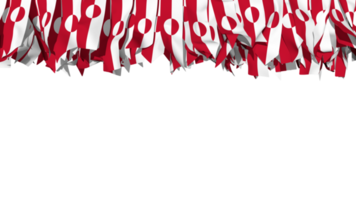Greenland Flag Different Shapes of Cloth Stripe Hanging From Top, Independence Day, 3D Rendering png