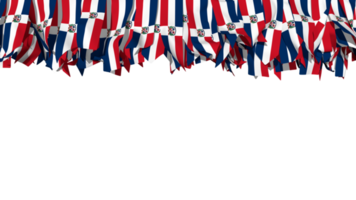 Dominican Republic Flag Different Shapes of Cloth Stripe Hanging From Top, Independence Day, 3D Rendering png