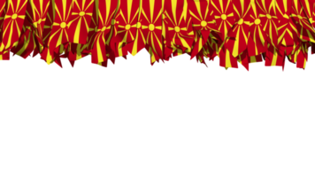 North Macedonia Flag Different Shapes of Cloth Stripe Hanging From Top, Independence Day, 3D Rendering png