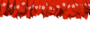 Hong Kong Flag Different Shapes of Cloth Strip Hanging From Top, Independence Day, 3D Rendering png