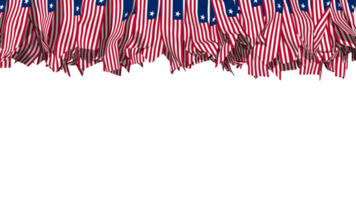 Liberia vlag verschillend vormen van kleding streep hangende van bovenkant, onafhankelijkheid dag, 3d renderen png