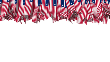 Liberia Flagge anders Formen von Stoff Streifen hängend von Spitze, Unabhängigkeit Tag, 3d Rendern png