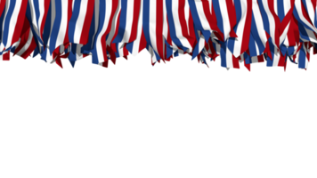 Netherlands Flag Different Shapes of Cloth Stripe Hanging From Top, Independence Day, 3D Rendering png