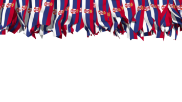 Serbia Flag Different Shapes of Cloth Stripe Hanging From Top, Independence Day, 3D Rendering png