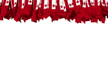 Tonga drapeau différent formes de tissu Bande pendaison de haut, indépendance jour, 3d le rendu png