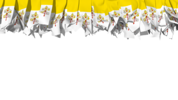 Vaticaan stad vlag verschillend vormen van kleding streep hangende van bovenkant, onafhankelijkheid dag, 3d renderen png