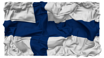 Finlande drapeau vagues avec réaliste bosse texture, drapeau arrière-plan, 3d le rendu png