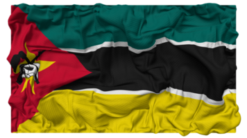 Moçambique bandeira ondas com realista colisão textura, bandeira fundo, 3d Renderização png