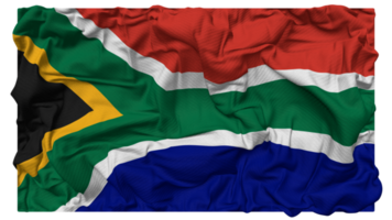 sul África bandeira ondas com realista colisão textura, bandeira fundo, 3d Renderização png